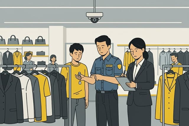 Sicherheitsmitarbeiter von Monkey Security dokumentiert in Augsburg den Zugriff nach Ladendiebstahl und leitet Strafanzeige ein.