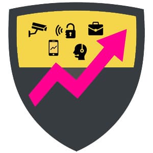 Lokaler Profi für Security in Augsburg: Icon mit Skyline und Pin für Monkey Security.